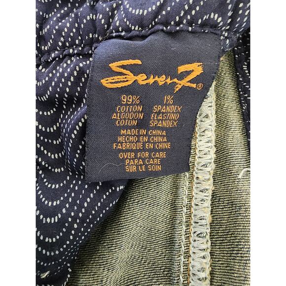SEVEN7 Medium Wash Low Rise Heavy Stitching Pocket Utility Casual Jeans SZ 12 - Picture 10 of 12